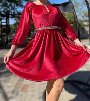 Rochie eleganta din catifea Cati imagine