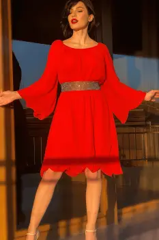 Rochie eleganta din voal Mioara imagine