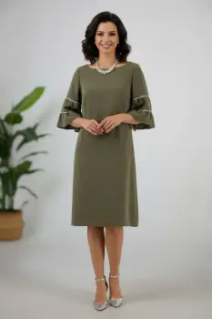Rochie kaki Alesia imagine