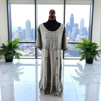 Rochie Lunga Brodata Miuta 100 imagine