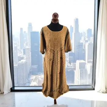 Rochie Lunga Brodata Miuta 103 imagine