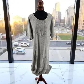 Rochie Lunga Brodata Miuta 104 imagine