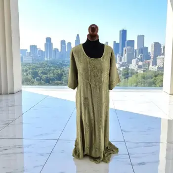 Rochie Lunga Brodata Miuta 105 imagine