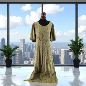 Rochie Lunga Brodata Miuta 106 imagine