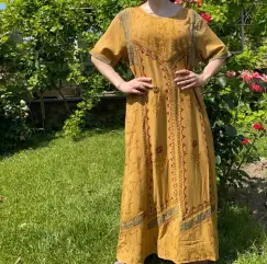 Rochie Lunga Brodata Miuta 108 imagine