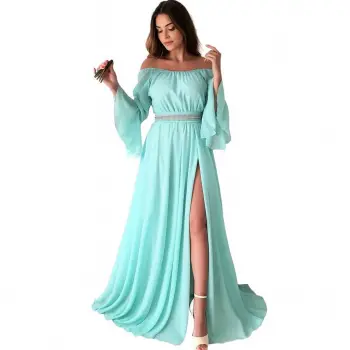 Rochie lunga cu motive elegante Miranda 3 imagine
