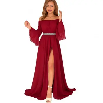 Rochie lunga cu motive elegante Miranda imagine