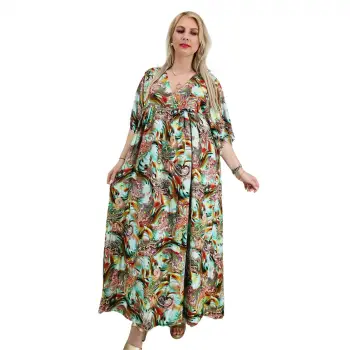 Rochie Lunga de Vara din saten Iza 2 imagine