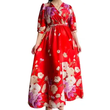 Rochie Lunga Satinata Iris 2 imagine