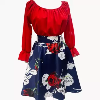 Rochie Mila Flowers Midi imagine