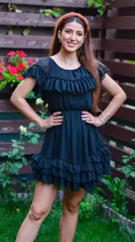 Rochie Phoebe mini cu volane imagine