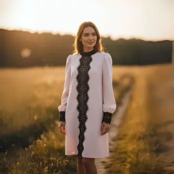 Rochie roz cu dantela imagine