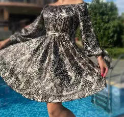 Rochie scurta animal print - Bella 22 imagine
