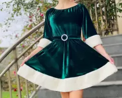 Rochie scurta cu tematica de Craciun - Santa 5 imagine