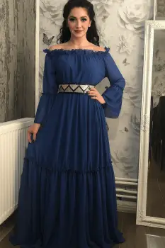 Rochie stilizata lunga Madalina imagine