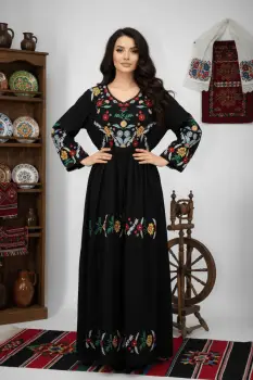 Rochie Traditionala cu broderie Adnana 2 imagine