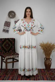 Rochie Traditionala cu broderie Adnana imagine