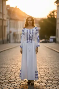 Rochie Traditionala cu broderie Aida imagine