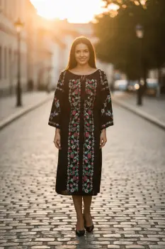 Rochie Traditionala cu broderie Dafina 3 imagine