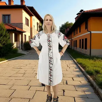 Rochie Traditionala cu broderie Dafina imagine