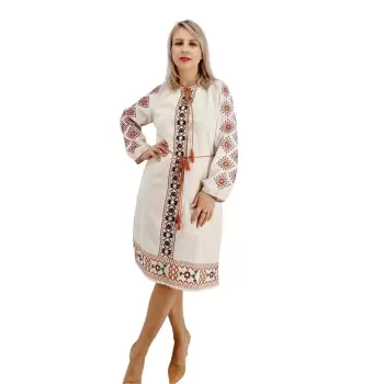 Rochie Traditionala cu broderie Iris 2 imagine