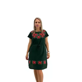 Rochie Traditionala cu broderie Iris 3 imagine