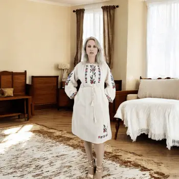 Rochie Traditionala cu broderie Iris 6 imagine