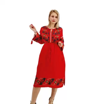 Rochie Traditionala cu broderie Lidia 3 imagine