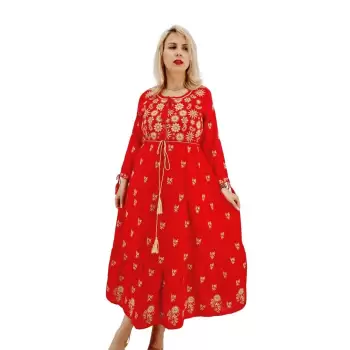 Rochie Traditionala cu broderie Sara 3 imagine