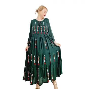 Rochie Traditionala cu broderie Sonora 2 imagine