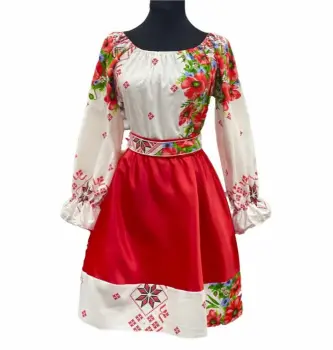 Rochie Traditionala stilizata cu maci 22 imagine