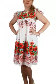 Rochie Traditionala stilizata cu Maci 5 imagine