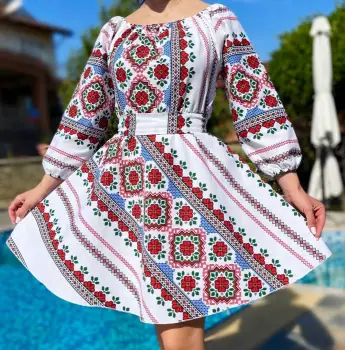 Rochie Traditionala stilizata Leonora 4 imagine