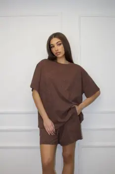 Set dama tricou si pantaloni scurti imagine