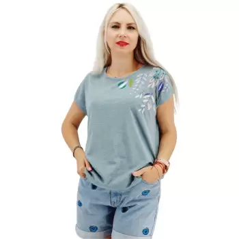 Tricou brodat Sanzi 4 imagine