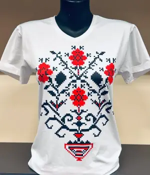 Tricou cu imprimeu traditional Alexis 8 imagine
