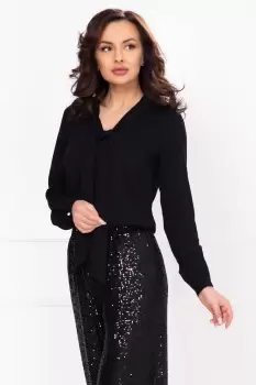 Bluza dama InPuff neagra din vascoza imagine
