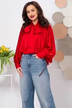 Bluza dama oversize rosie cu maneca fluture imagine