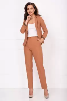 Pantaloni office InPuff camel conici imagine