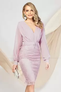 Rochie de ocazie Pretty Girl roz prafuit imagine