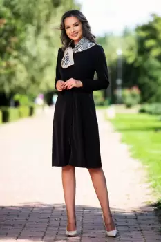 Rochie de zi Effect tip camasa accesorizata cu esarfa eleganta imagine