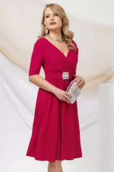 Rochie eleganta Pretty Girl in clos de ocazie zmeura cu cordon detasabil imagine