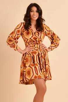 Rochie scurta cu imprimeu Atmosphere imagine