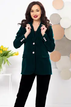 Sacou dama verde din catifea Sofia imagine