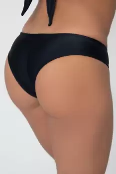 Slip negru brazilian costum de baie imagine