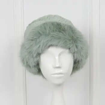 Caciula gri de blana Evelisse imagine