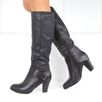 Cizme negre imblanite Misana imagine