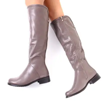 Cizme piele ecologica gri Liuba imagine