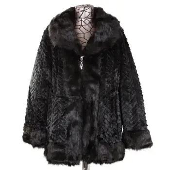 Geaca dama cu blana ecologica Dasa imagine