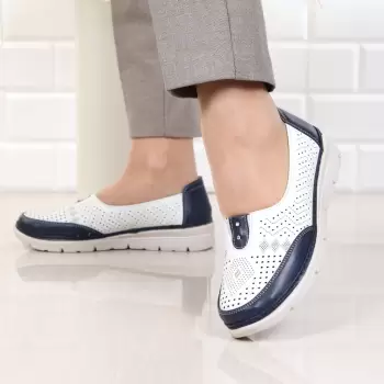 Pantofi albi talpa joasa Sandya imagine